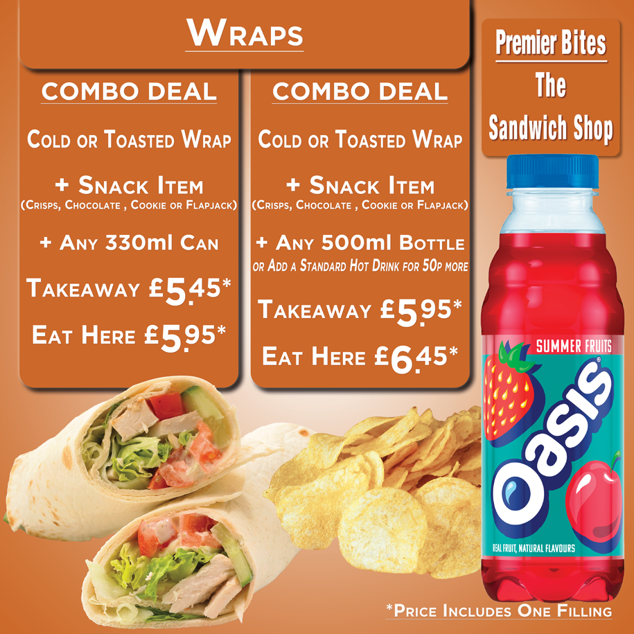 The Sandwich Shop - Wrap Combo Lunch Deals